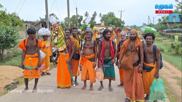 மூதூரை வந்தடைந்த கதிர்காம திருத்தலம் நோக்கிய பாதயாத்திரை...! ஏராளமான யாத்திரிகர்கள் பங்கேற்பு...! 